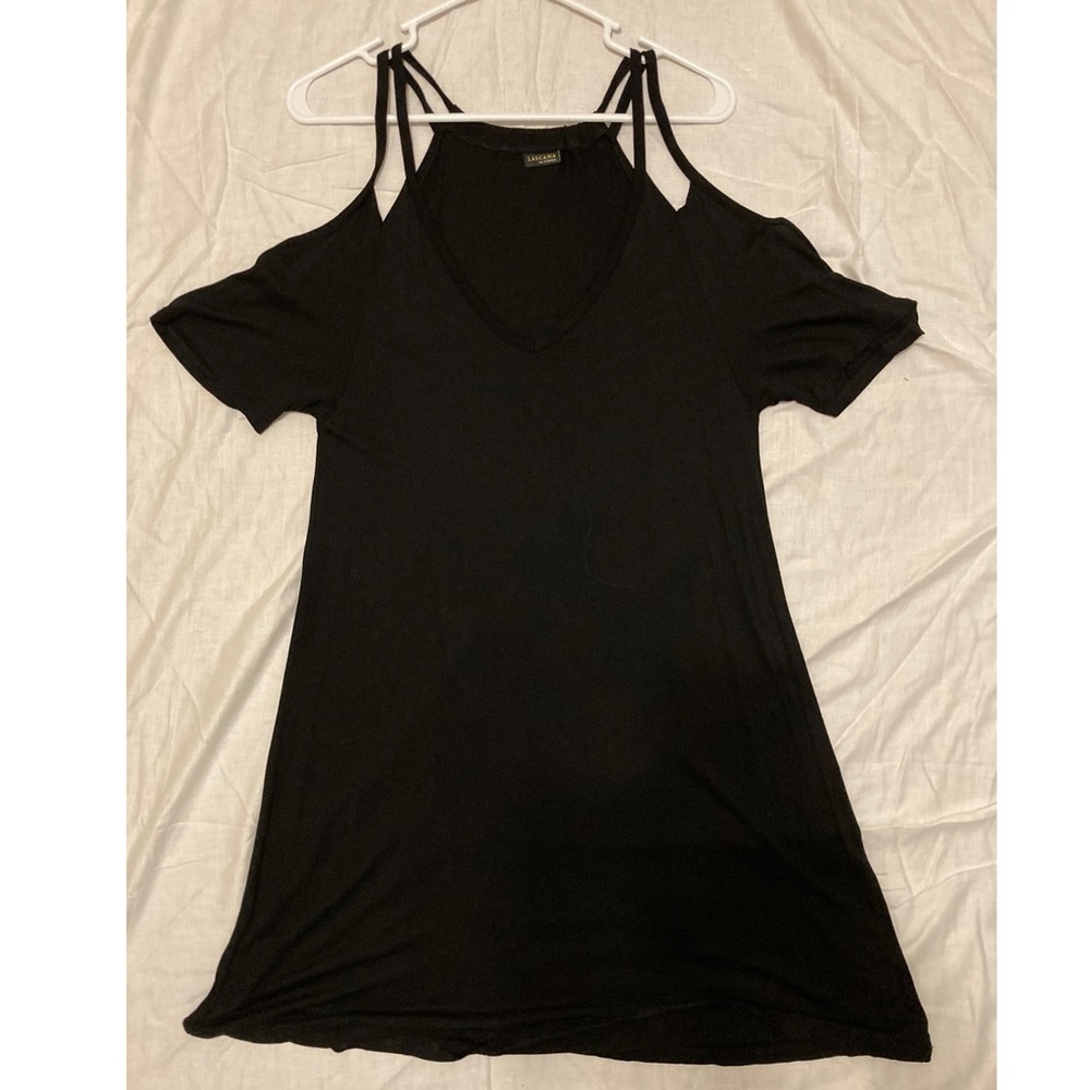 NWOT LASCANA FOR VENUS COLD SHOULDER DRESS SIZE M  BLACK